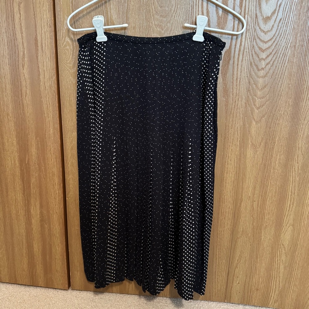Silk Black and White Polla Dot Skirt